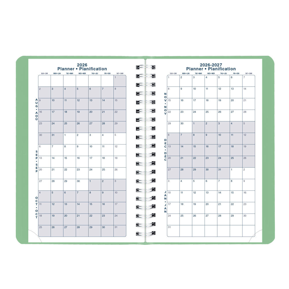Academic Daily Planner, Fashion, 2026-2027 - Bilingual CA201BF.03 #colour_fashion-green