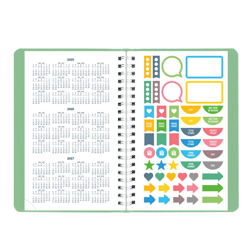 Academic Daily Planner, Fashion, 2026-2027 - Bilingual CA201BF.03 #colour_fashion-green