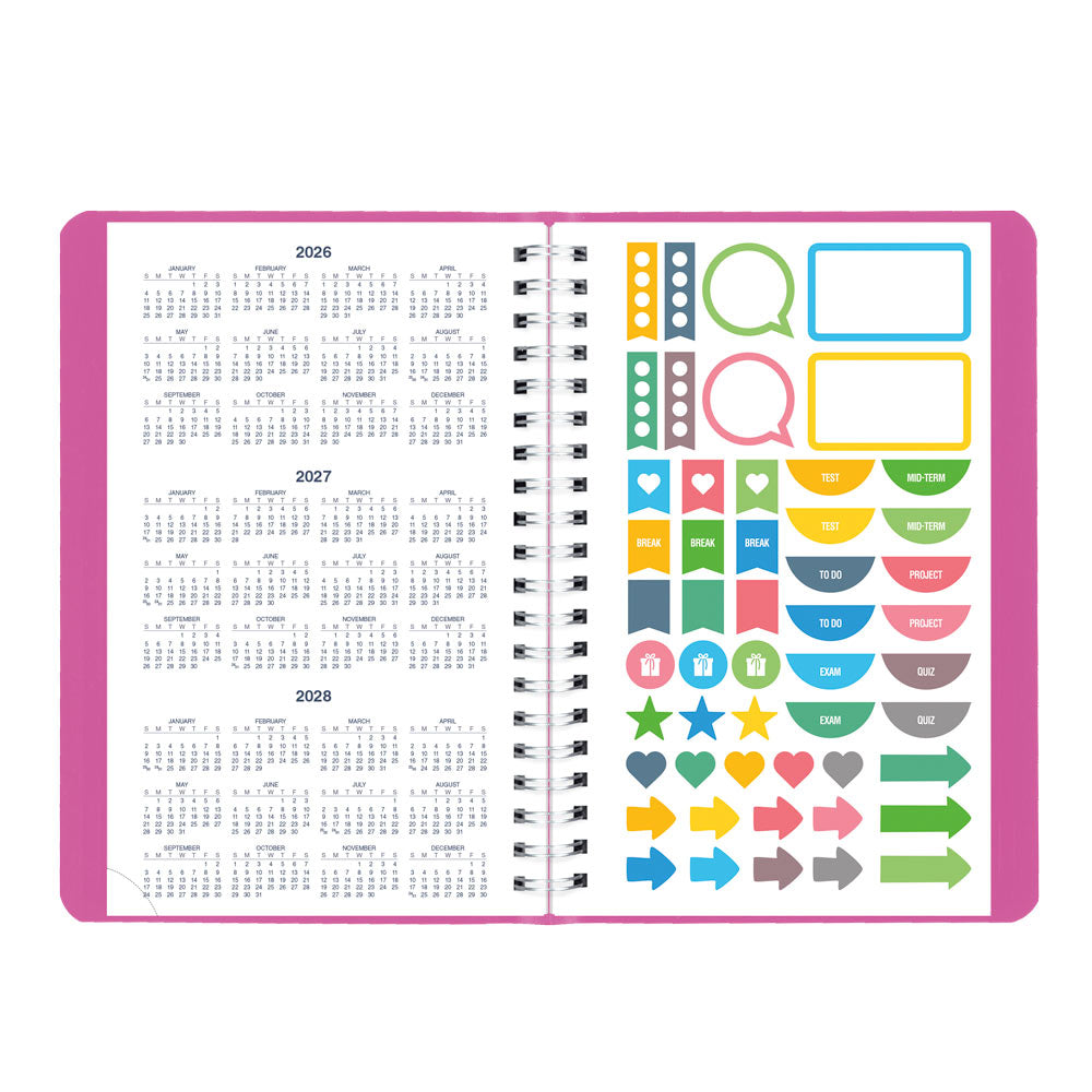 Academic Daily Planner, Fashion, 2026-2027 - English CA201F.01 #colour_fashion-pink