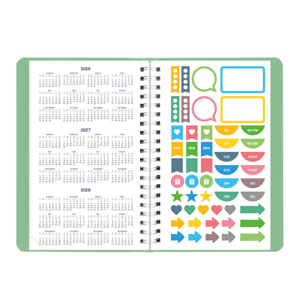 Academic Daily Planner, Fashion, 2026-2027 - English CA201F.03 #colour_fashion-green