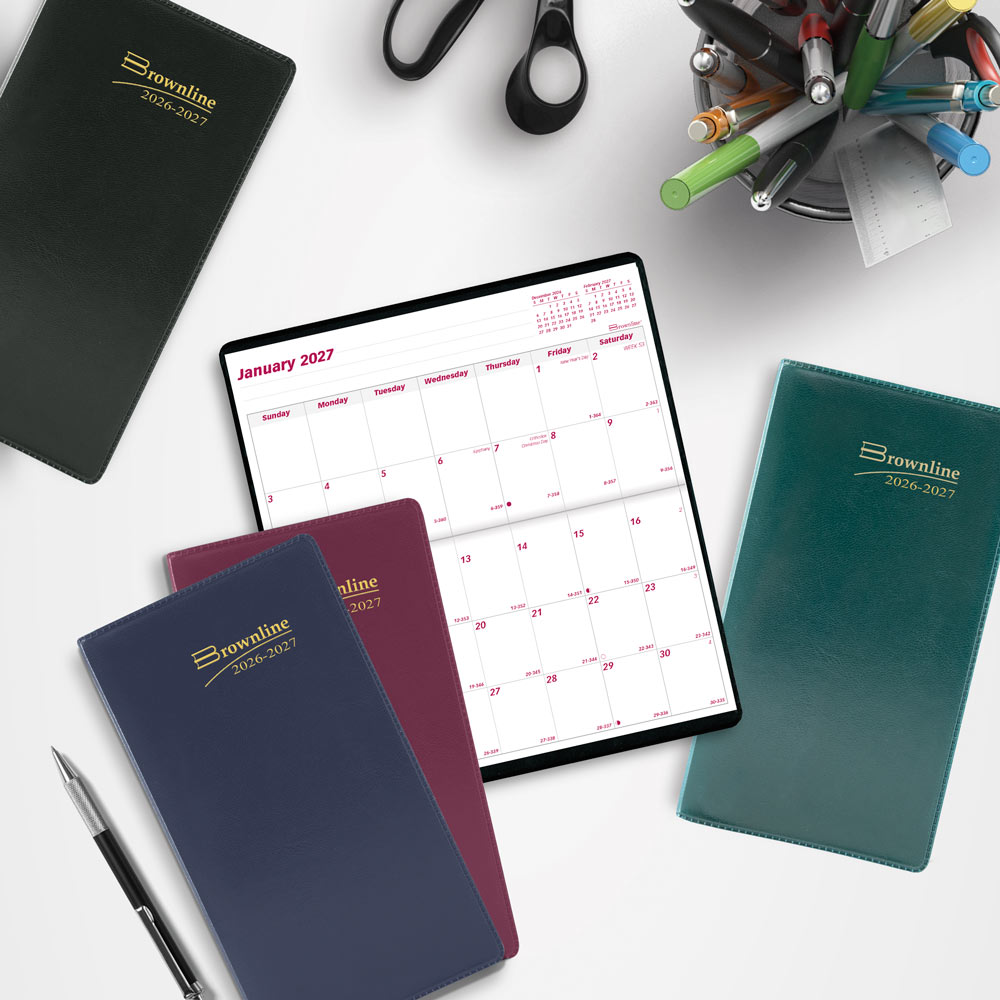 Monthly Two-Year Pocket Planner, Assorted Colours, 2027-2028 - English CA24.AST