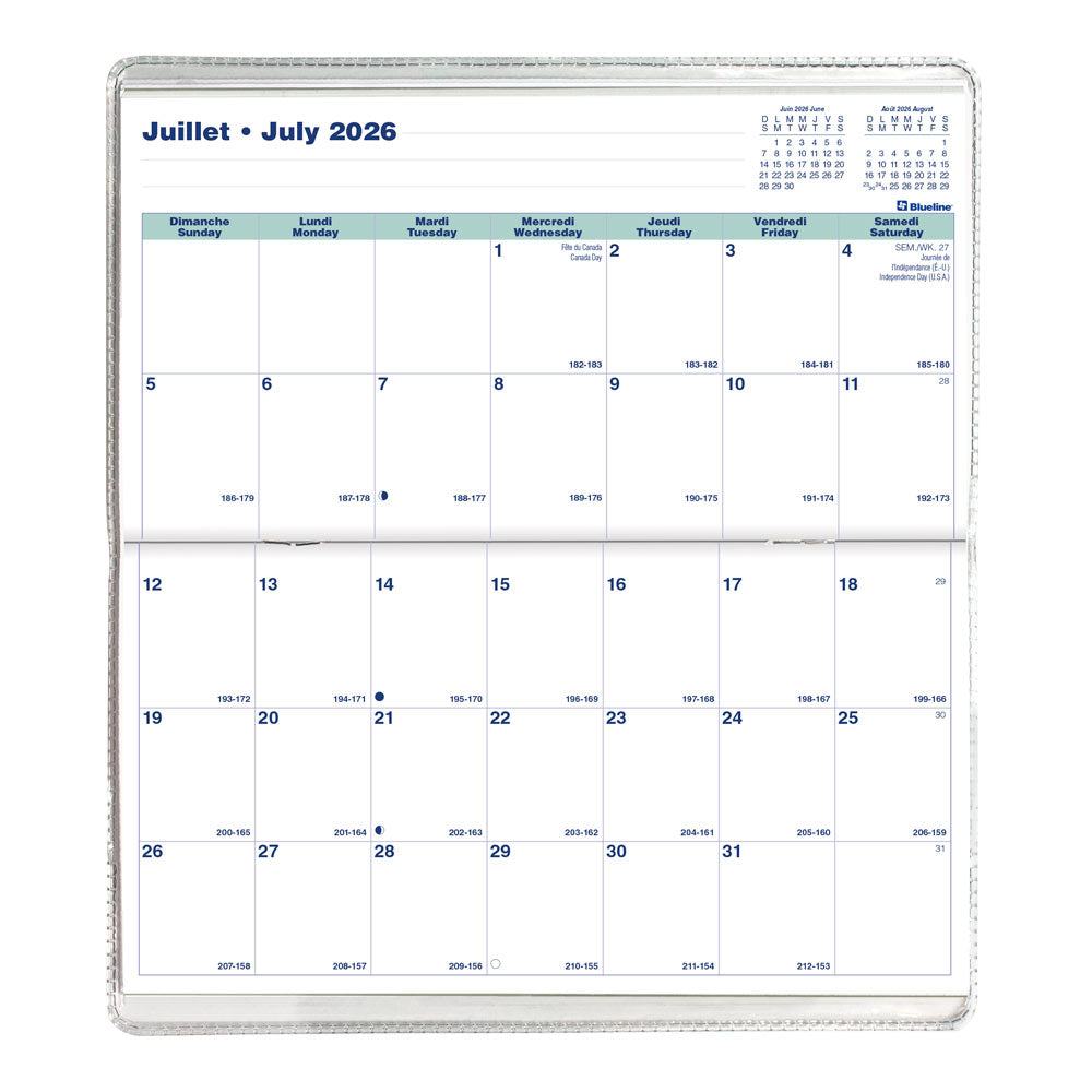 18-Month Pocket Planner, Assorted Animal Designs, 2026-2027 - Bilingual CA412B.ASX