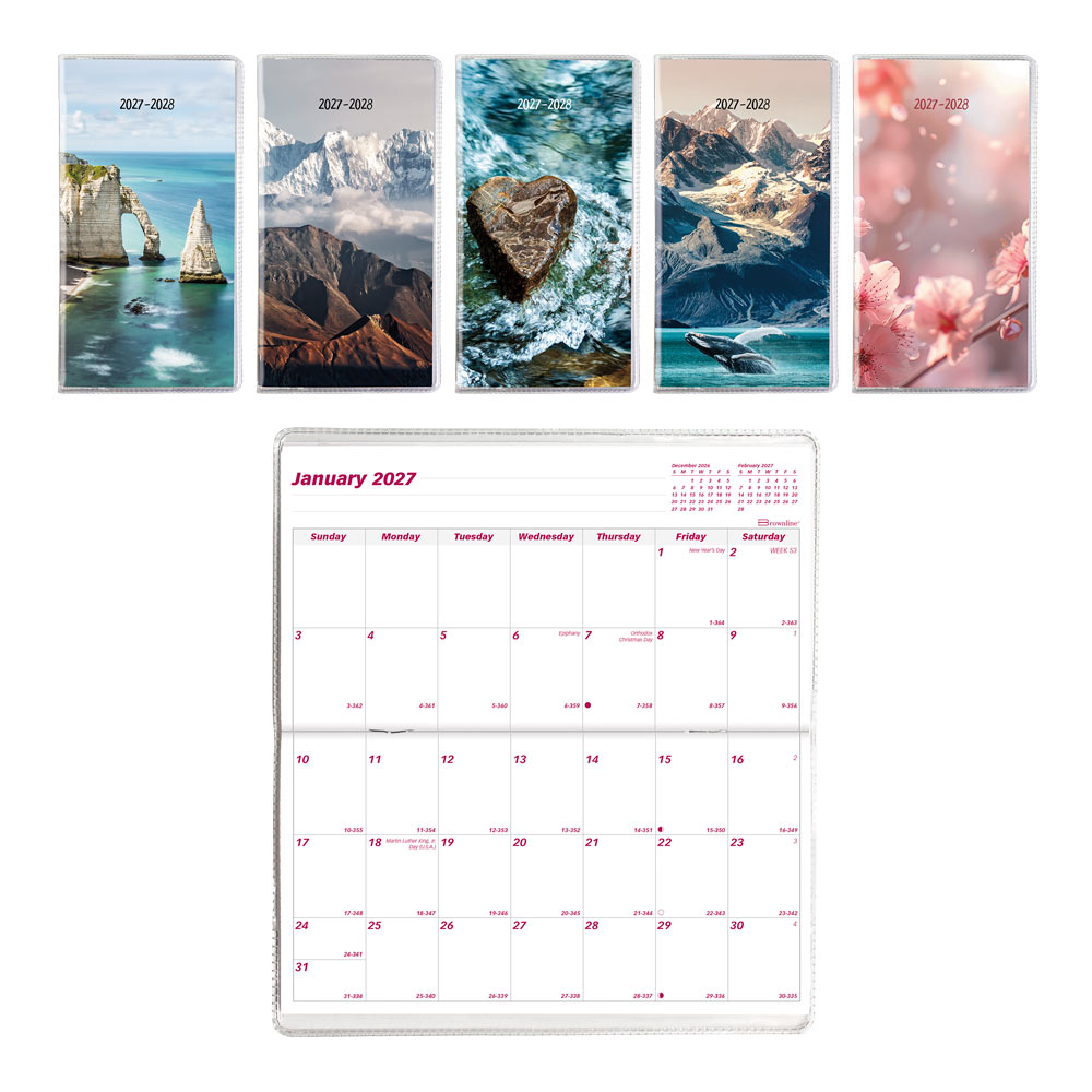 Monthly Two-Year Pocket Planner, Assorted Designs, 2027-2028, English CA424.ASX