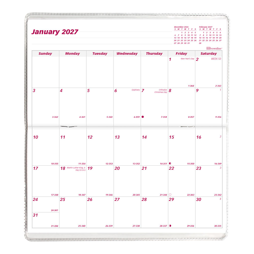 Monthly Two-Year Pocket Planner, Assorted Designs, 2027-2028, English CA424.ASX