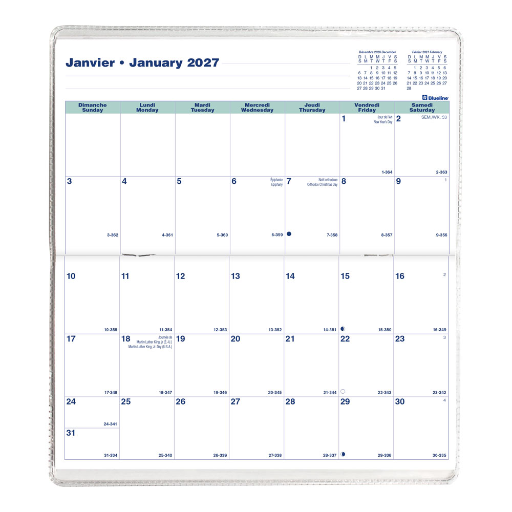 Two-Year Monthly Pocket Planner, Assorted Designs, 2027-2028, Bilingual CA424B.ASX