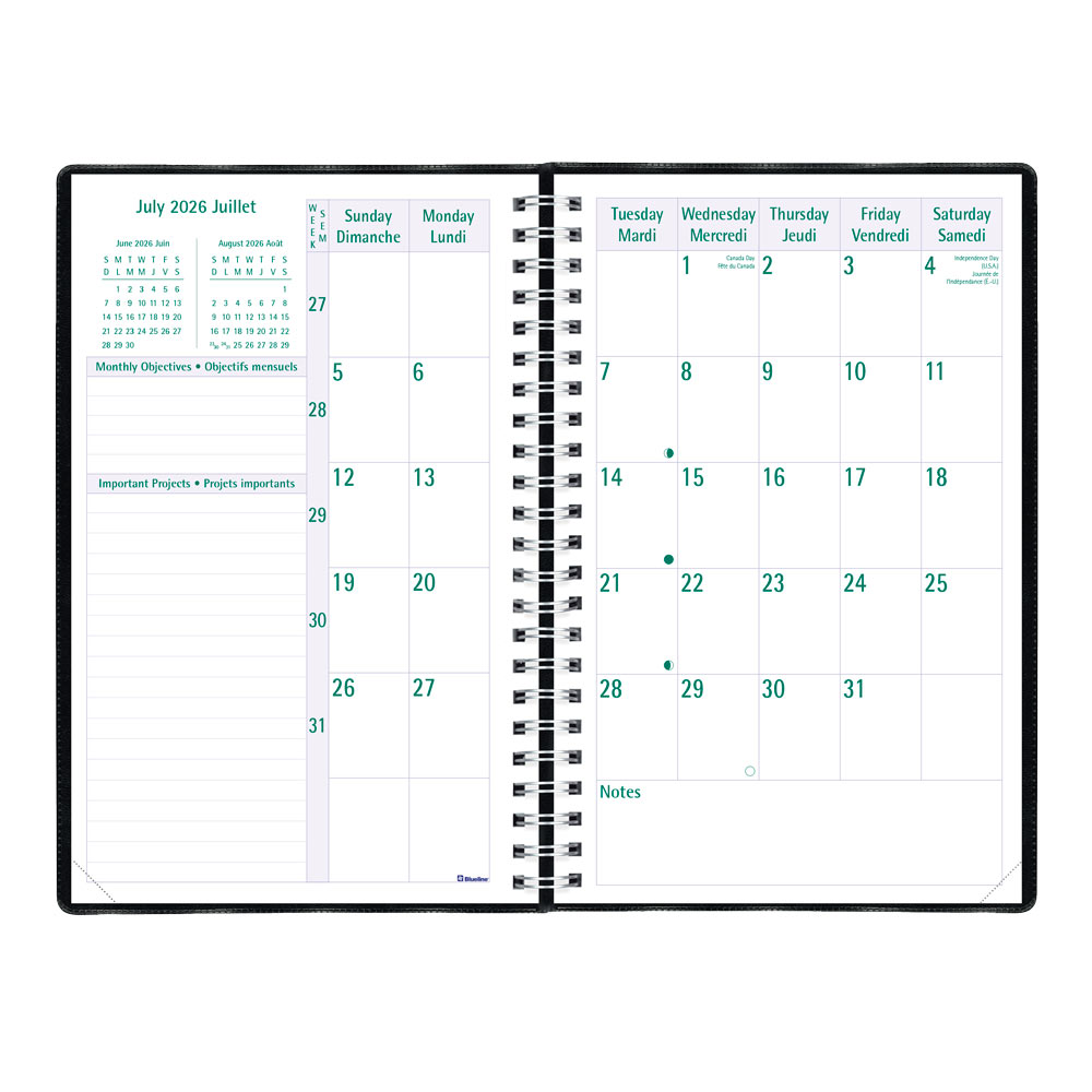 Timanager® Academic Weekly Planner, 2026-2027, Bilingual CA5918.81BT