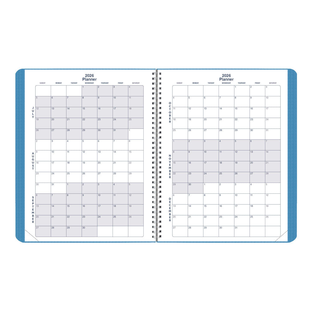 Academic Monthly Planner, DuraFlex, 2026-2027, English Assorted CA701V.ASX CA701V.BLU #colour_blue