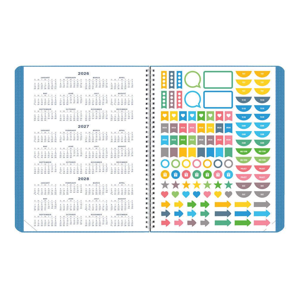 Academic Monthly Planner, DuraFlex, 2026-2027, English Assorted CA701V.ASX CA701V.BLU #colour_blue