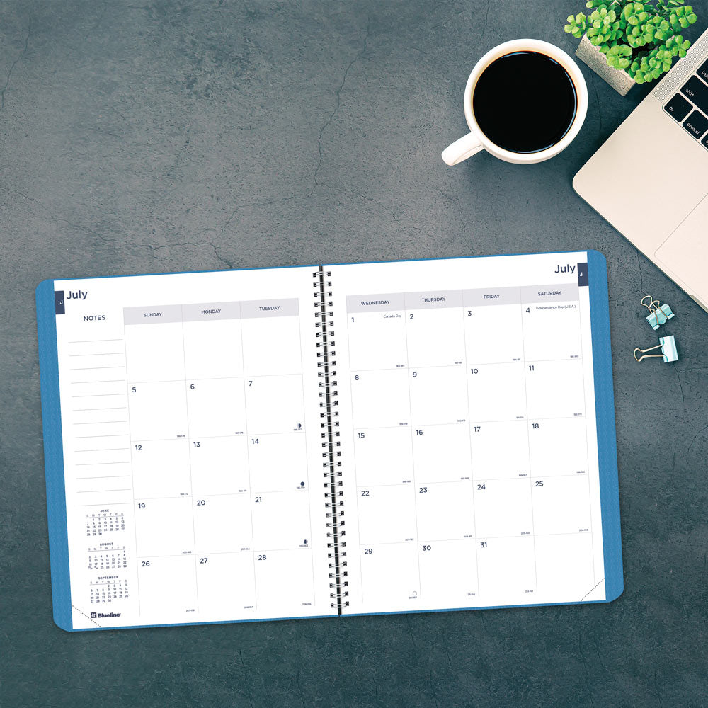 Academic Monthly Planner, DuraFlex, 2026-2027, English Assorted CA701V.ASX CA701V.BLU #colour_blue