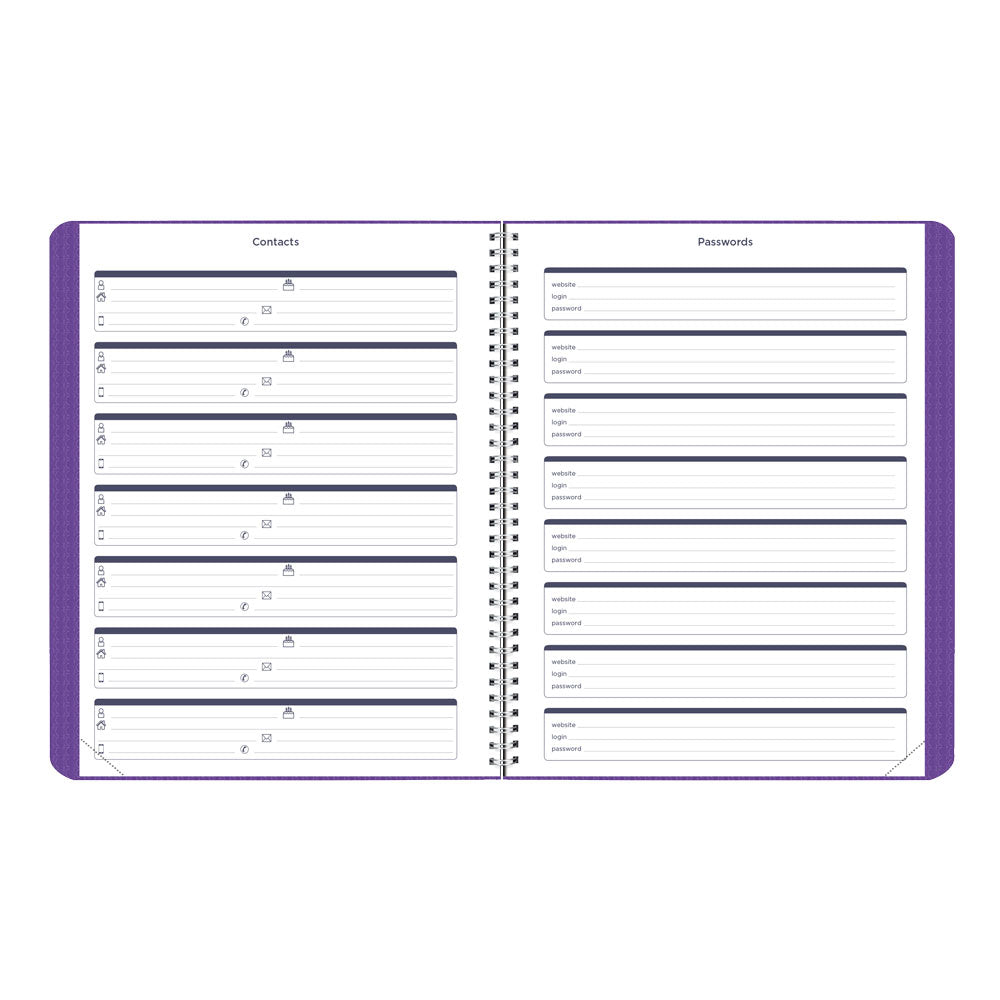 Academic Monthly Planner, DuraFlex, 2026-2027, English Assorted CA701V.ASX CA701V.PUR #colour_purple