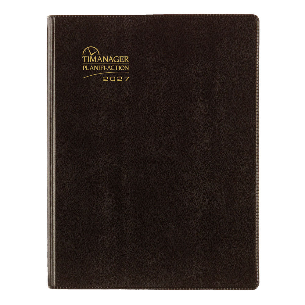 Timanager® 13-Month Weekly/Monthly Appointment Book, 2027, Bilingual, Black CBBM1.BLK-27 Blueline CBBM1.BLK