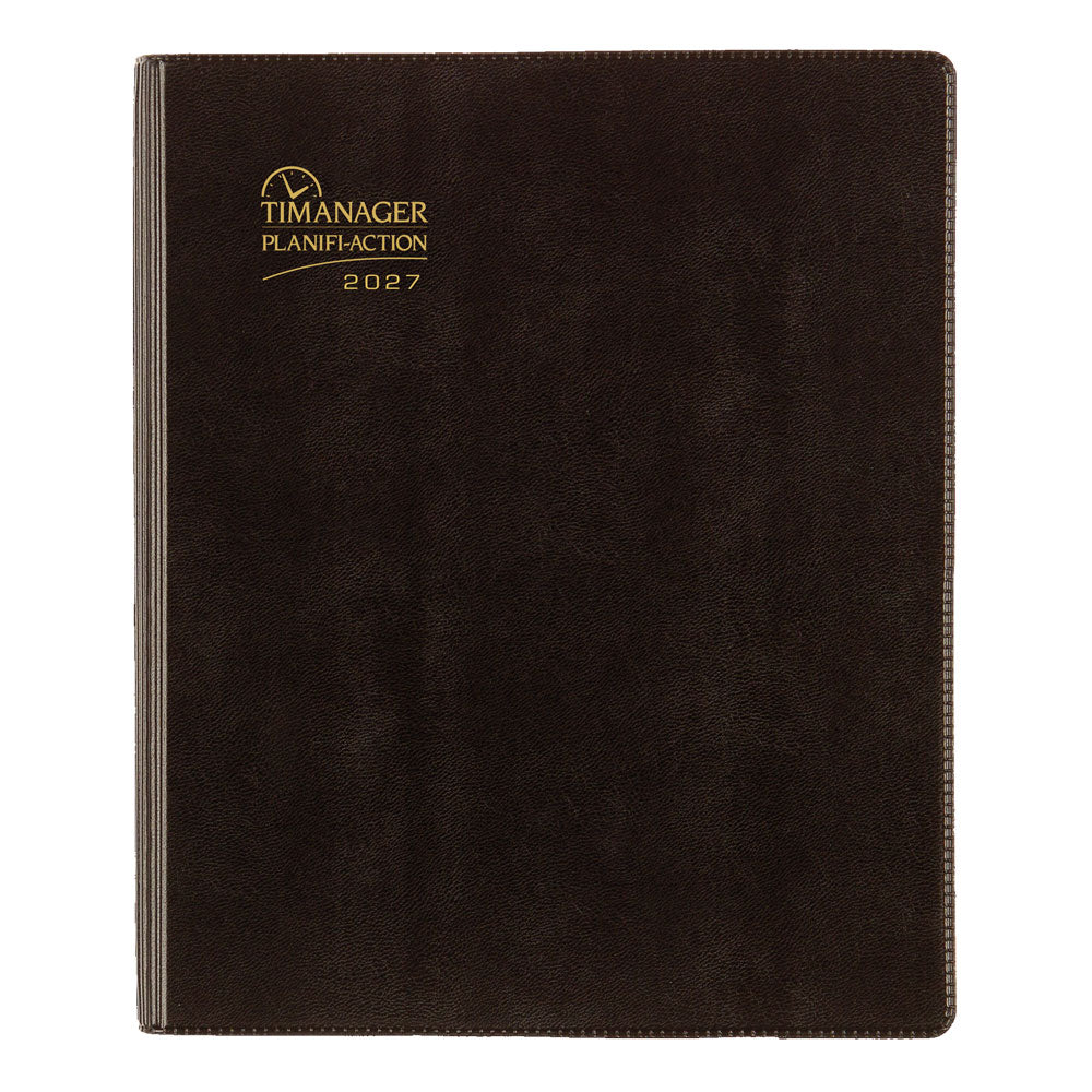 Timanager® 13-Month Weekly/Monthly Appointment Book, 2027, Bilingual, Black CBBM2.BLK-27 Blueline CBBM2.BLK