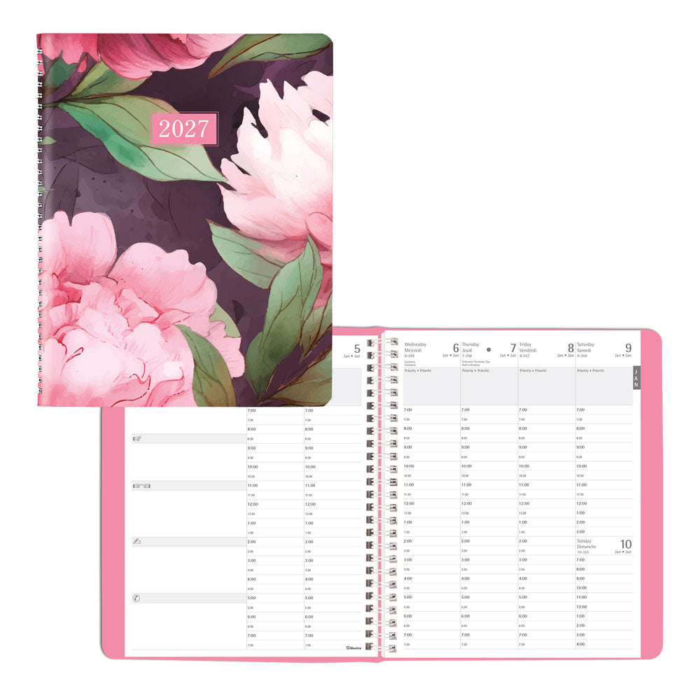 Timanager® 13-Month Weekly/Monthly Appointment Book, 2027, Bilingual, Pink CBBM2.PNK