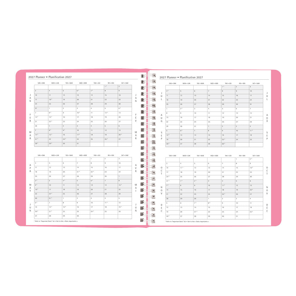 Timanager® 13-Month Weekly/Monthly Appointment Book, 2027, Bilingual, Pink CBBM2.PNK