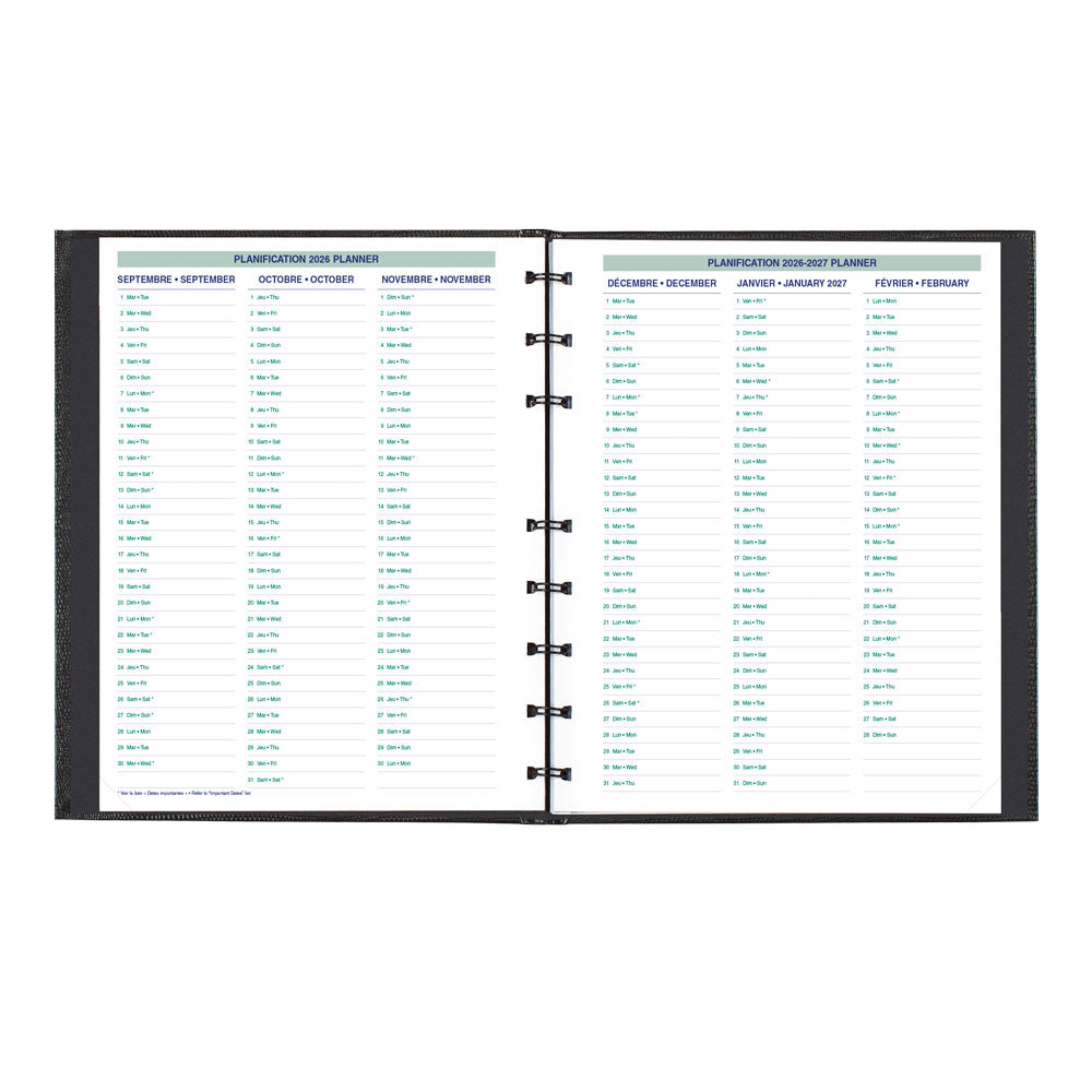 MiracleBind™CoilPro™ Monthly Planner, 2027, Bilingual CF1200C.81B-27 Blueline CF1200C.81B