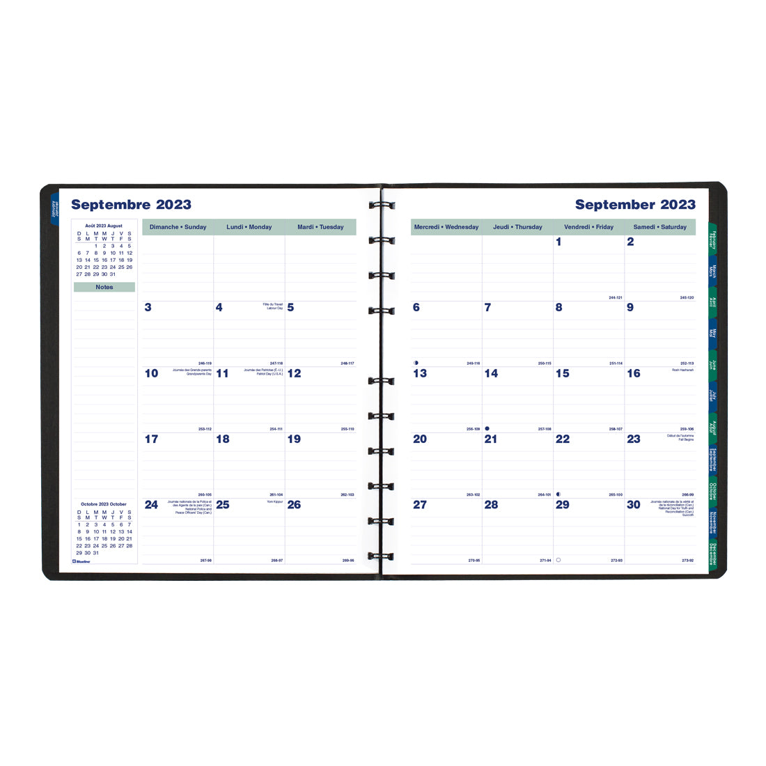 MiracleBind™ Monthly Planner 2024, Bilingual, Black - CF1512.81BT