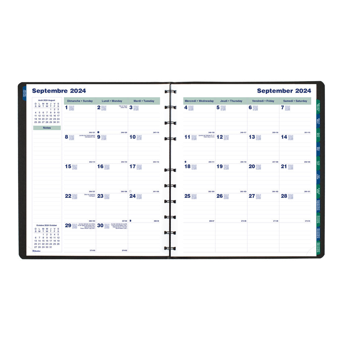 MiracleBind™ Monthly Planner 2025, Bilingual, Black, CF1512.81BT
