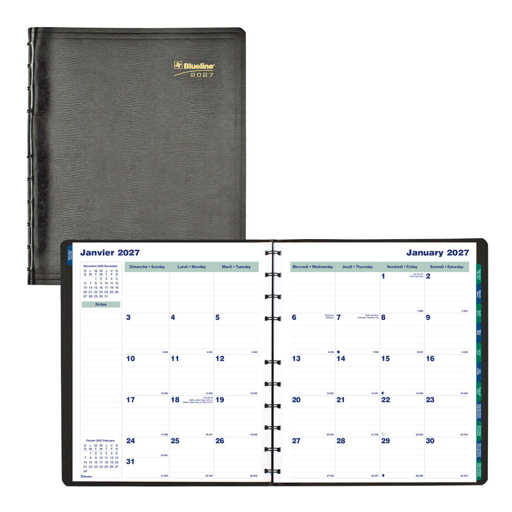 MiracleBind™ Monthly Planner, 2027, Bilingual CF1512.81BT-27 Blueline CF1512.81BT