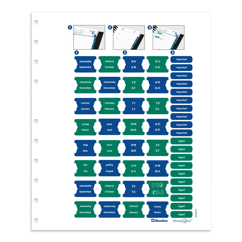 MiracleBind™ Monthly Planner, 2027, Bilingual CF1512.81BT-27 Blueline CF1512.81BT