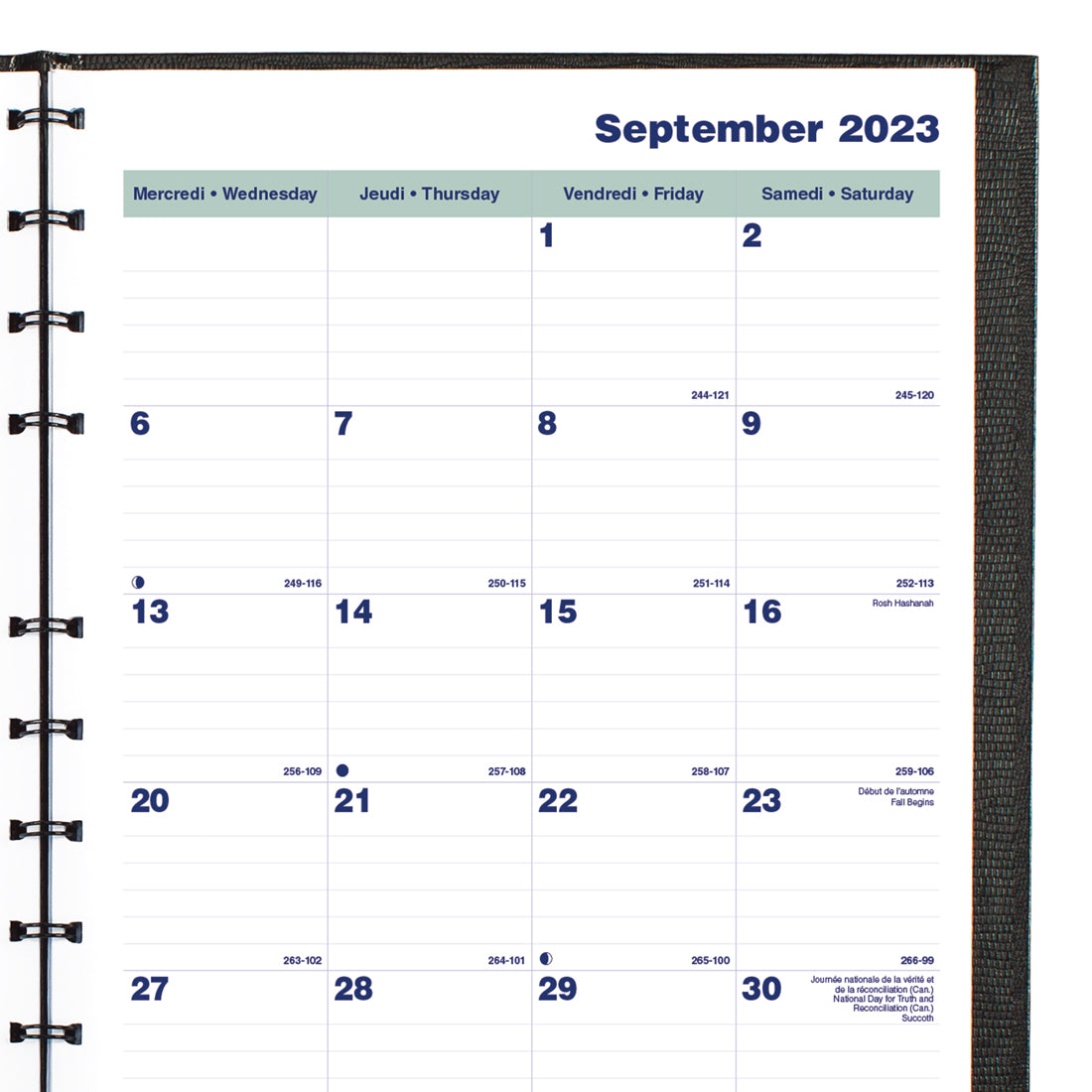 MiracleBind™/CoilPro Monthly Planner 2024, Bilingual, Black