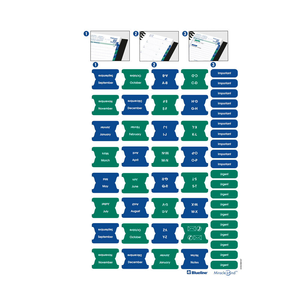 MiracleBind™CoilPro™ Monthly Planner, 2027, Bilingual CF1512C.81B-27 Blueline CF1512C.81B