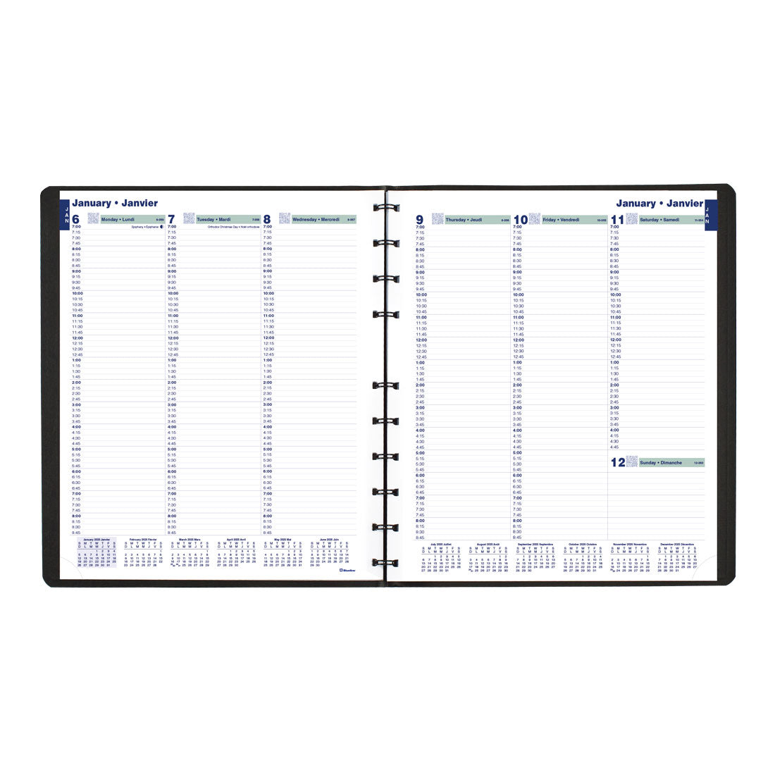 MiracleBind™ Weekly Planner 2025, Bilingual, Black, CF5950.81BT