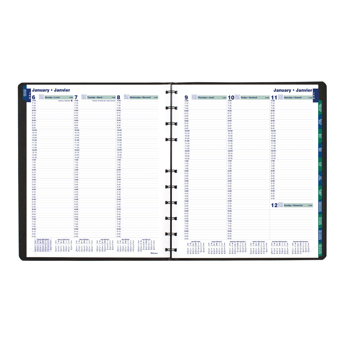 MiracleBind™ Weekly Planner 2025, Bilingual, Black, CF5950.81BT