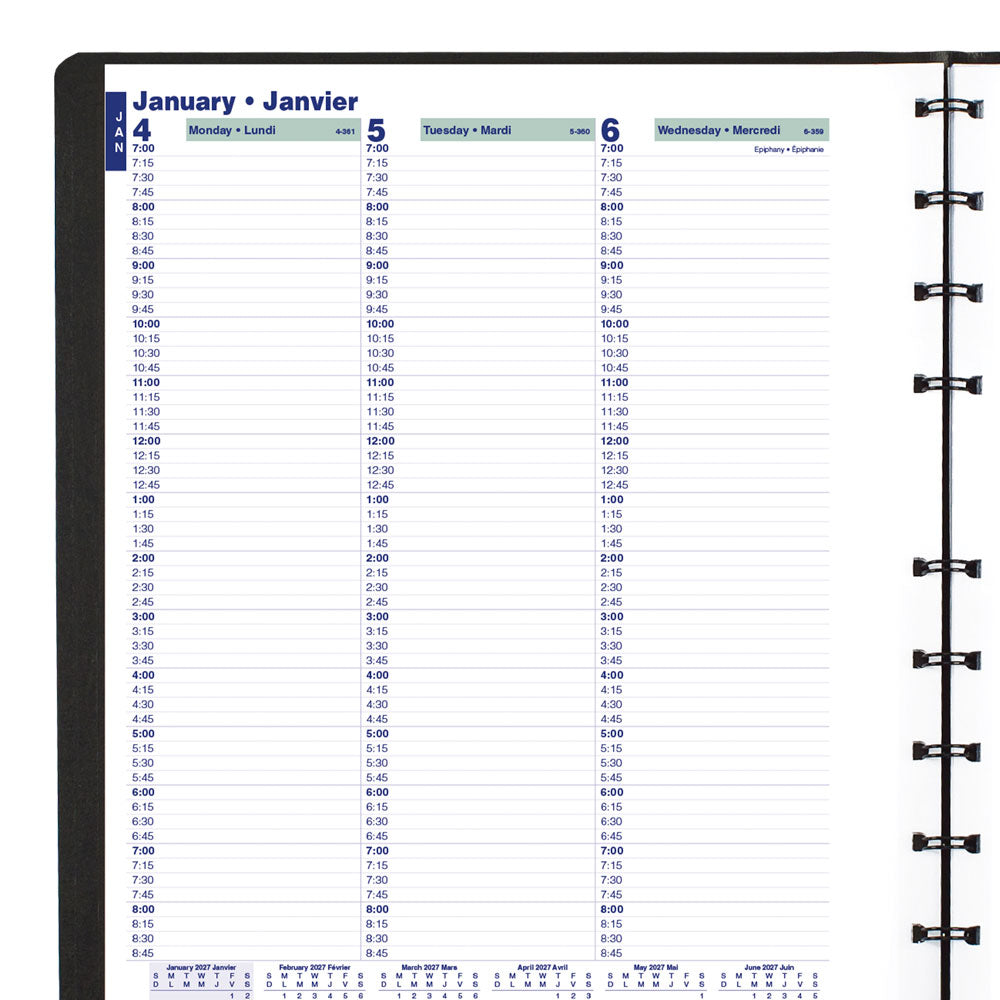 MiracleBind™ Weekly Appointment Book, 2027, Bilingual CF5950.81BT-27 Blueline CF5950.81BT