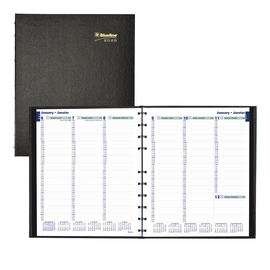 MiracleBind™/CoilPro Weekly Planner 2025, Bilingual, Black, CF5950C.81B