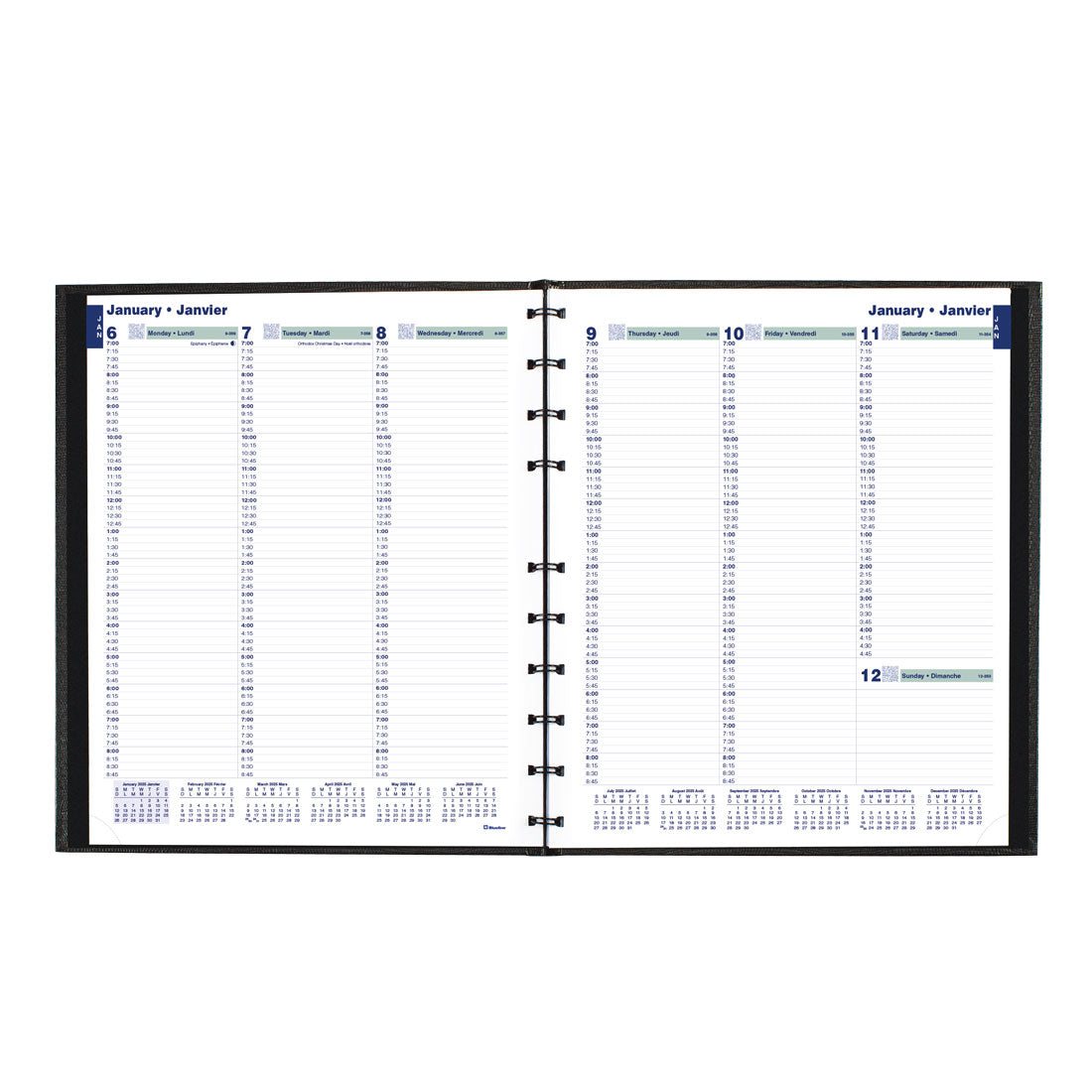 MiracleBind™/CoilPro Weekly Planner 2025, Bilingual, Black, CF5950C.81B