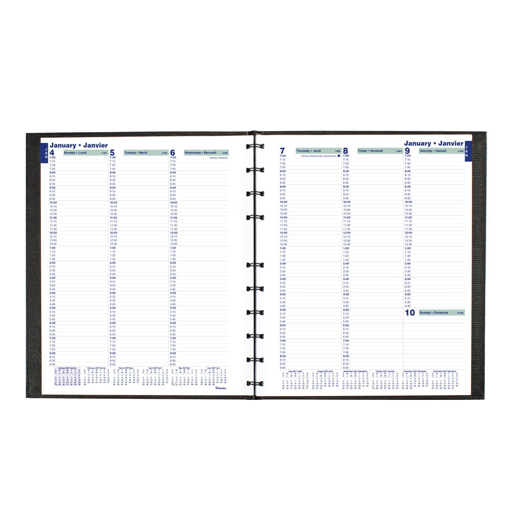 MiracleBind™ CoilPro™ Weekly Appointment Book, 2027, Bilingual CF5950C.81B-27 Blueline CF5950C.81B