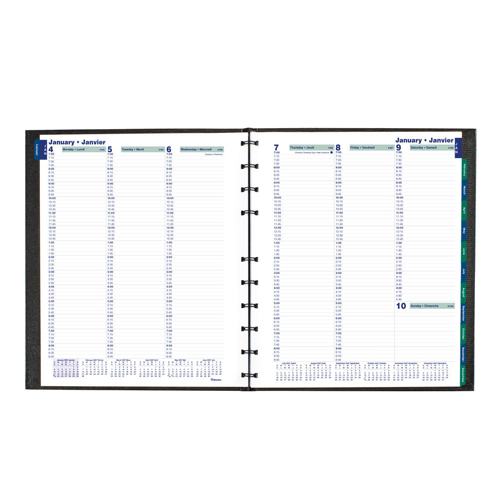 MiracleBind™ CoilPro™ Weekly Appointment Book, 2027, Bilingual CF5950C.81B-27 Blueline CF5950C.81B