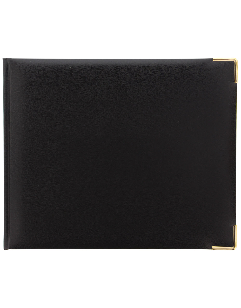 Classic Quarto Landscape Plain Guest Book Black #colour_black