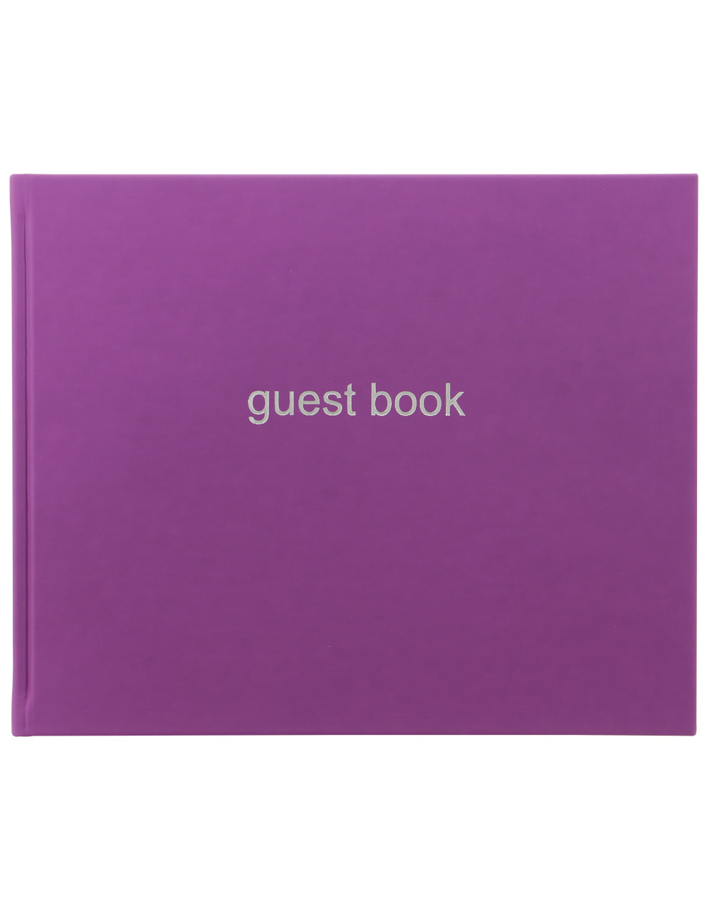 Dazzle Quarto Landscape Ruled Guest Book Purple#colour_dazzle-purple