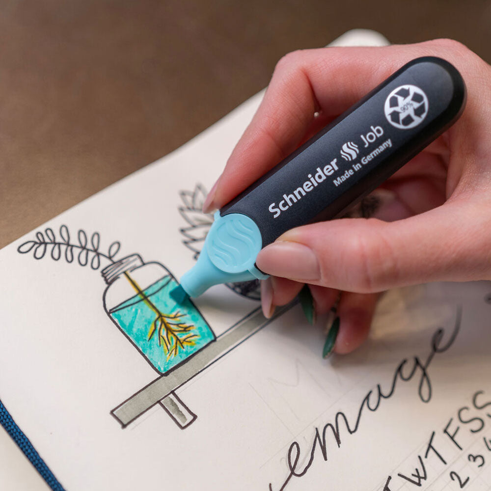 Job Pastel Highlighters (Grey Edition), Wallet 6 pieces - Assorted