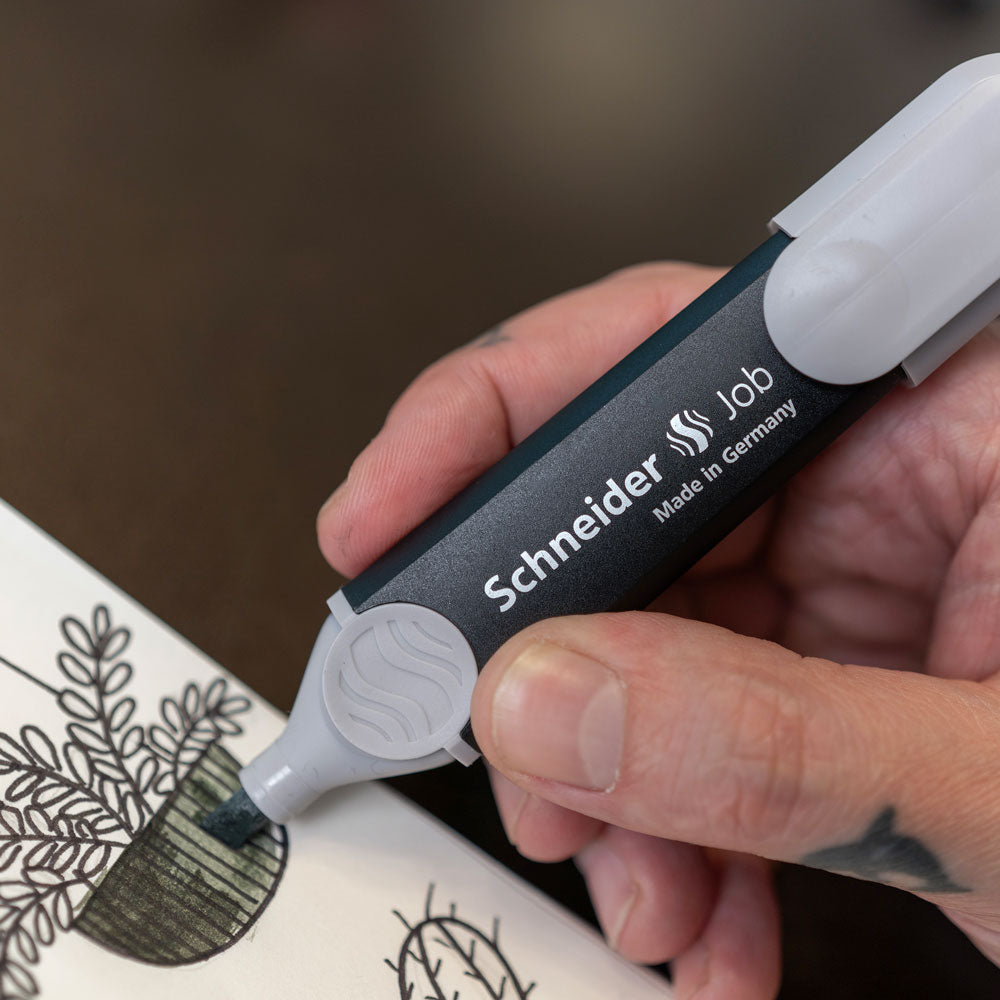 Job Pastel Highlighters (Grey Edition), Wallet 6 pieces - Assorted