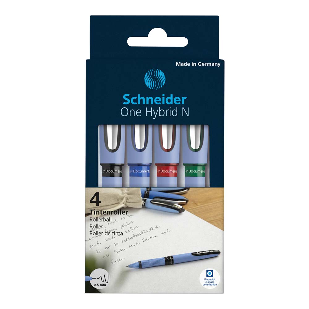 Schneider One Hybrid N Rollerball 0.5mm, 4x pack