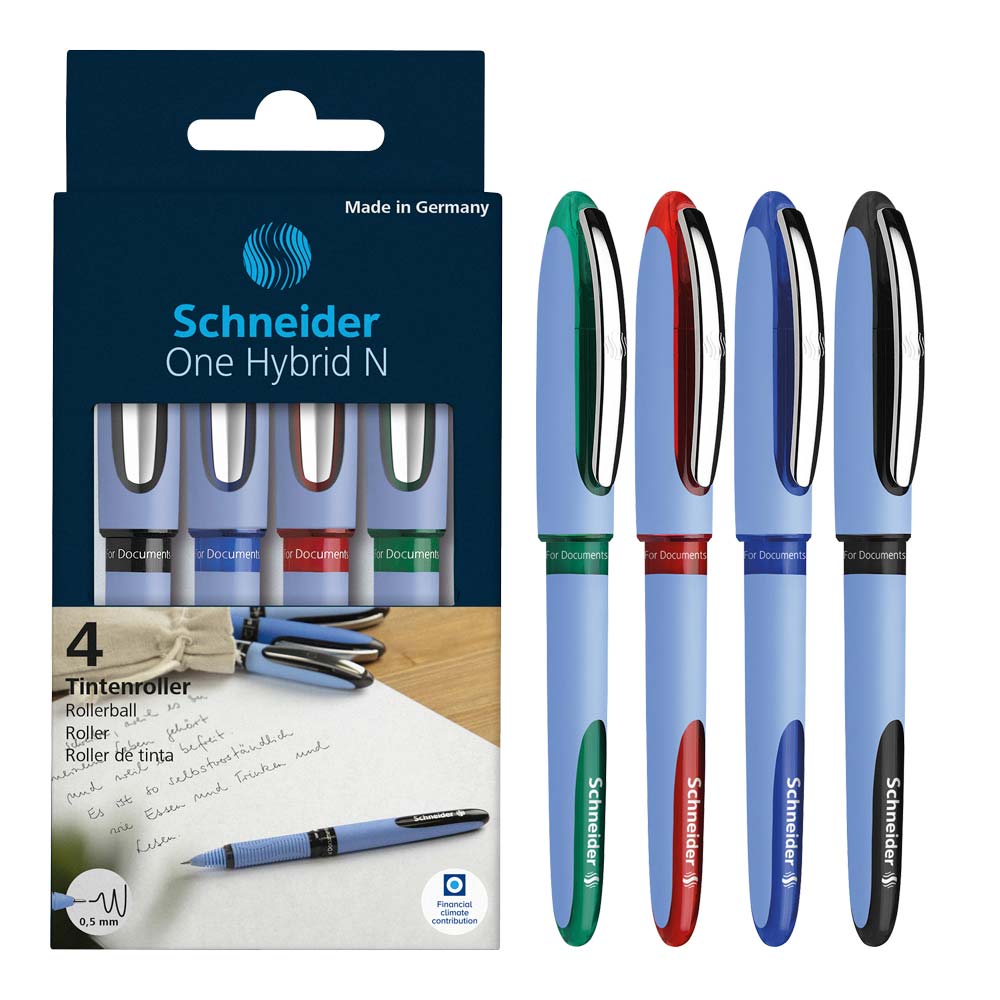 Schneider One Hybrid N Rollerball 0.5mm, 4x pack