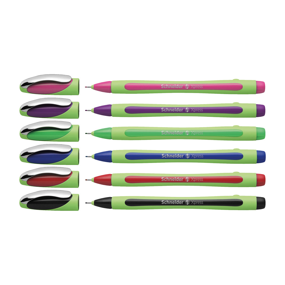 Xpress Fineliners 0.8mm, Pack of 6, Assorted colours