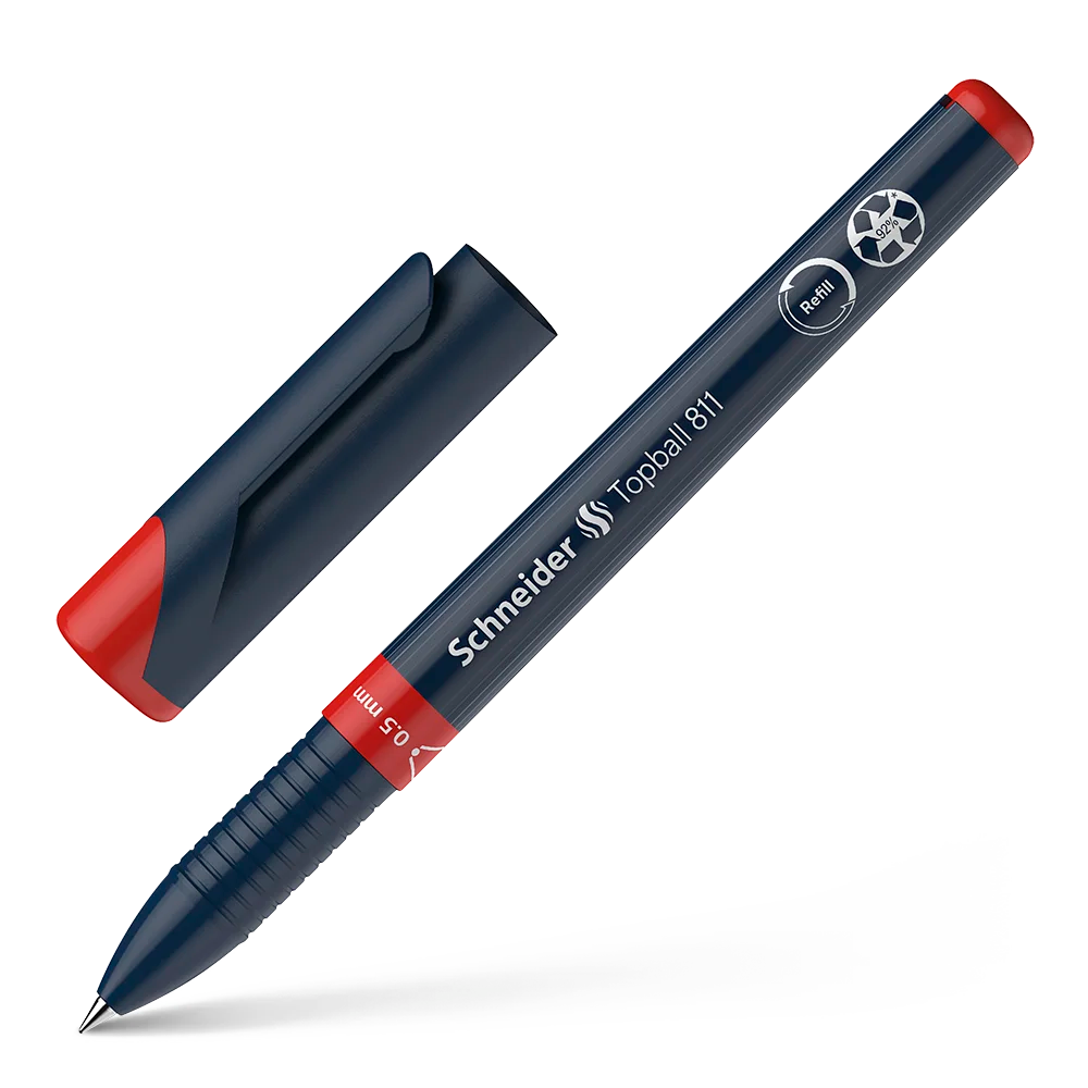 Topball 811 Rollerball 0.5mm, Box of 10#ink-colour_red
