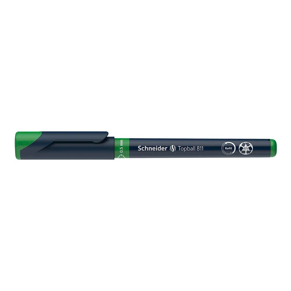 Topball 811 Rollerball 0.5mm, Box of 10#ink-colour_green