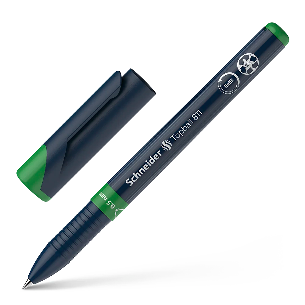 Topball 811 Rollerball 0.5mm, Box of 10#ink-colour_green
