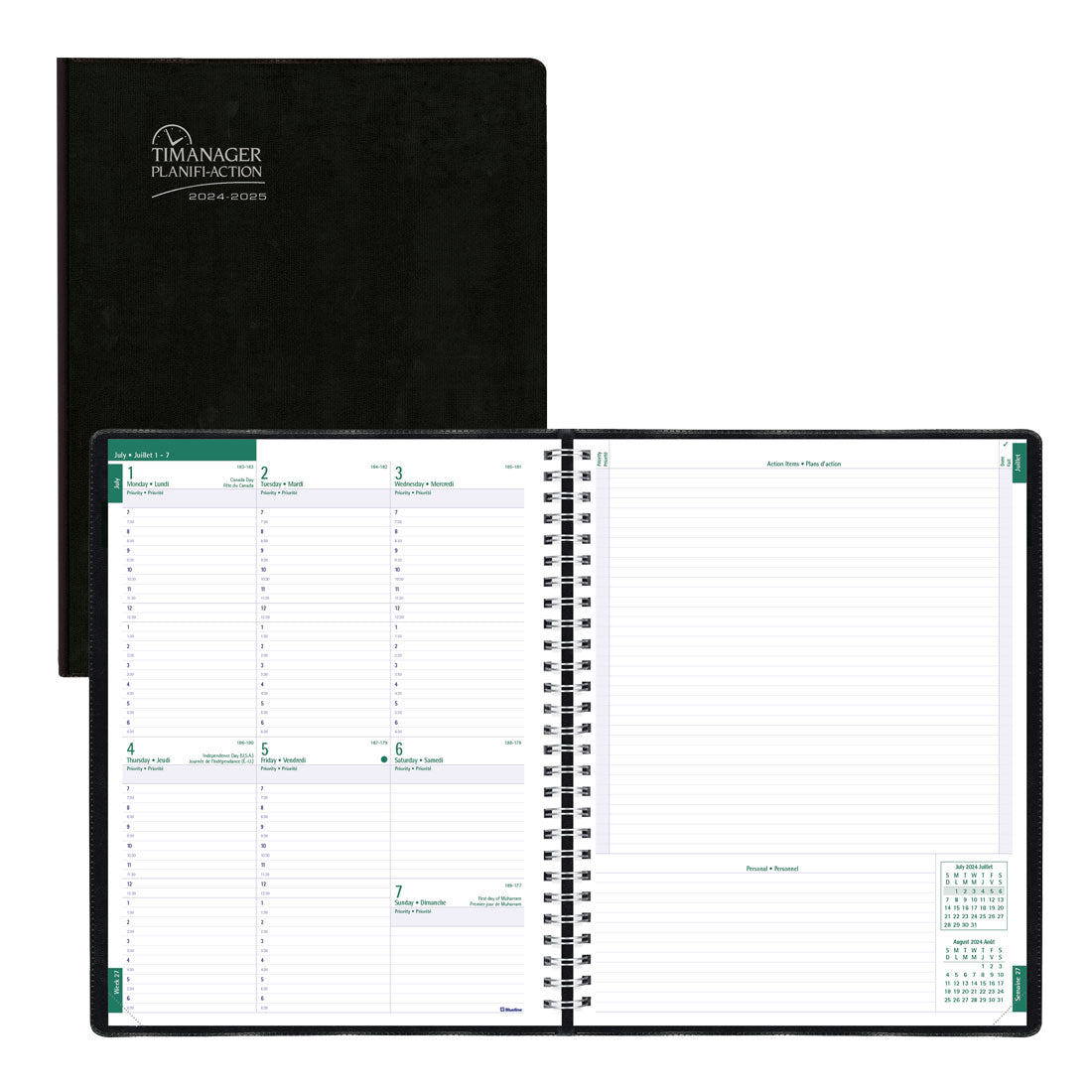 Timanager® Academic Weekly Planner 2024-2025, Bilingual, CA5941.81BT