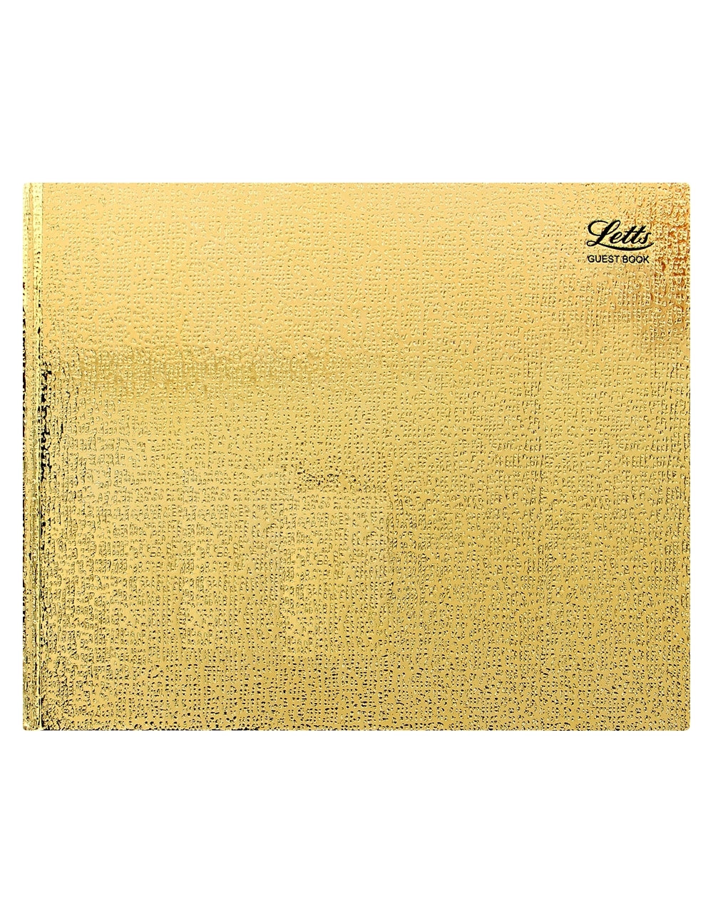 Ladydate Quarto Landscape Ruled Guest Book Gold#colour_gold