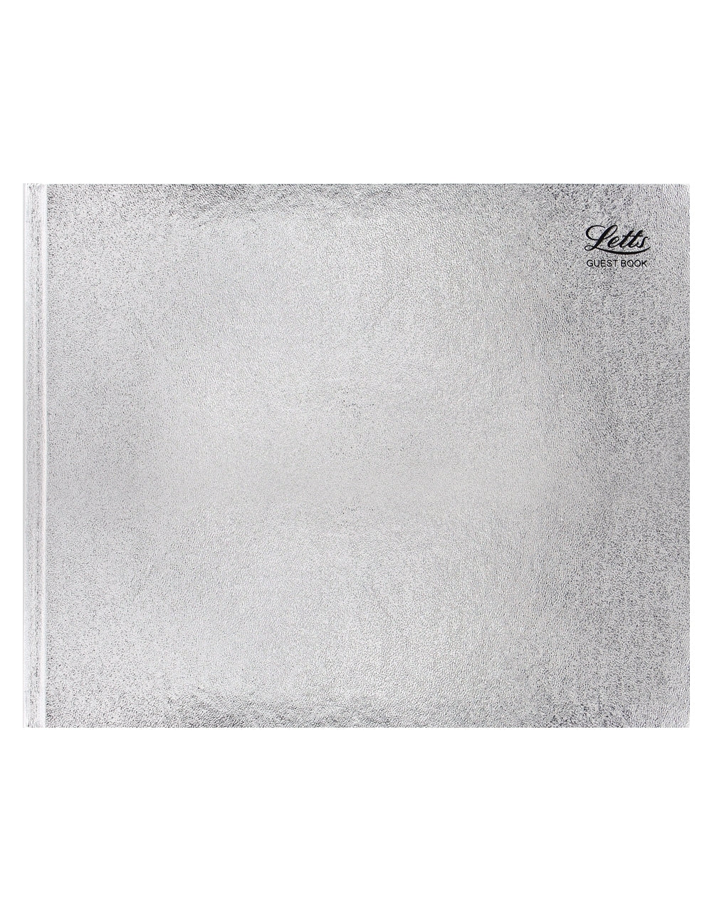 Ladydate Quarto Landscape Ruled Guest Book Silver#colour_silver