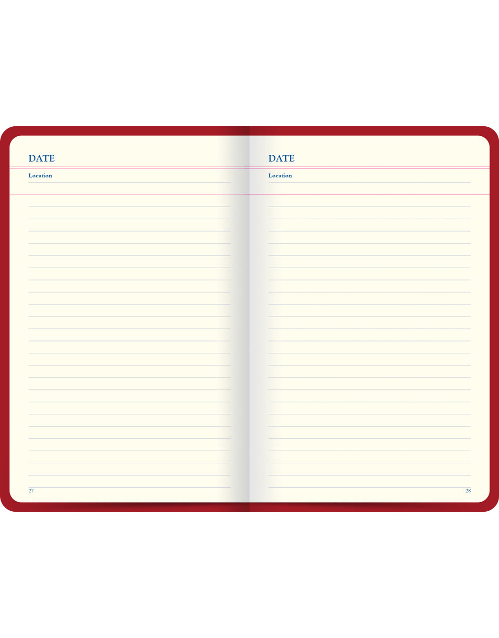 Icon Book Travel Journal Red#colour_red