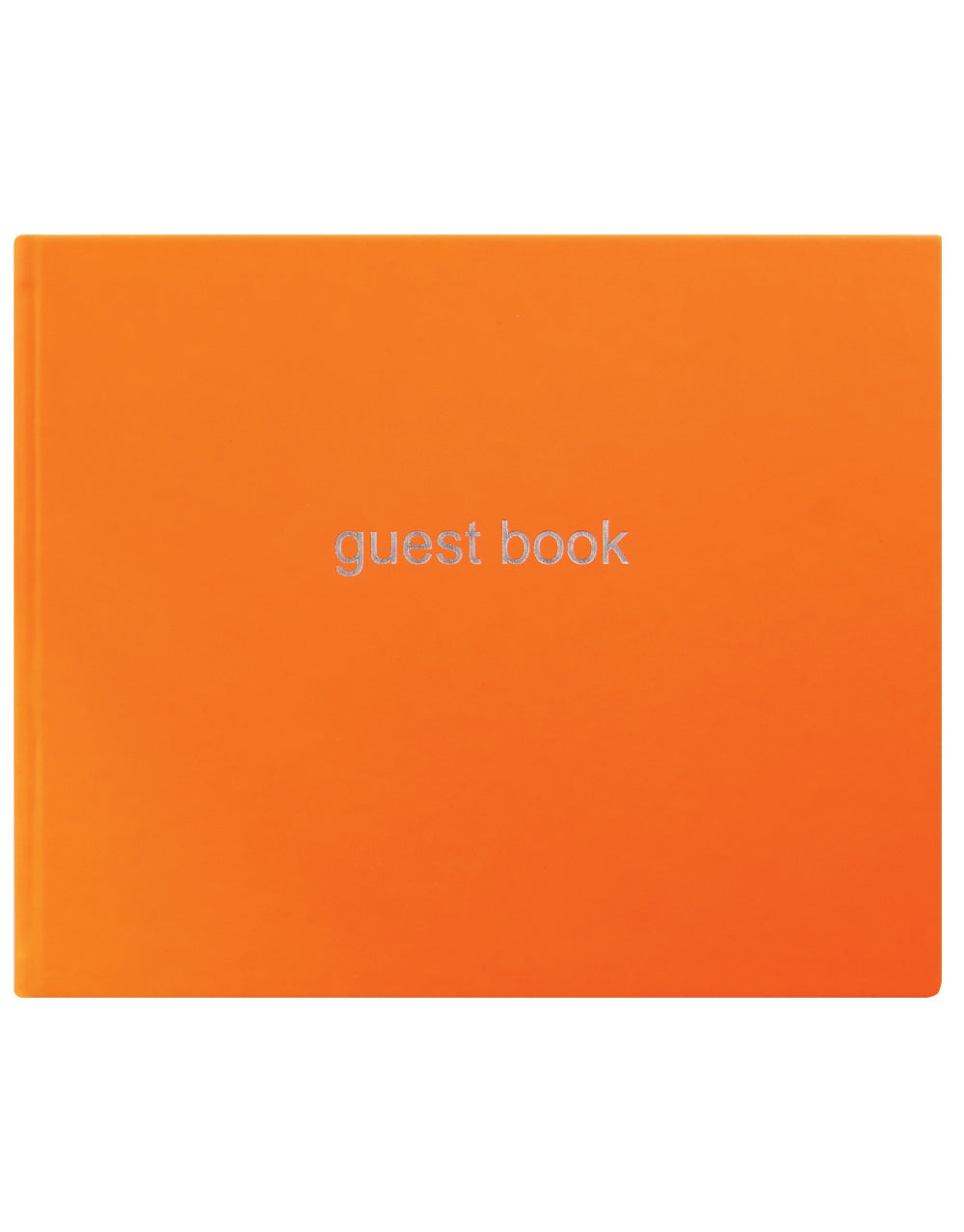 Dazzle Quarto Landscape Ruled Guest Book Orange#colour_orange