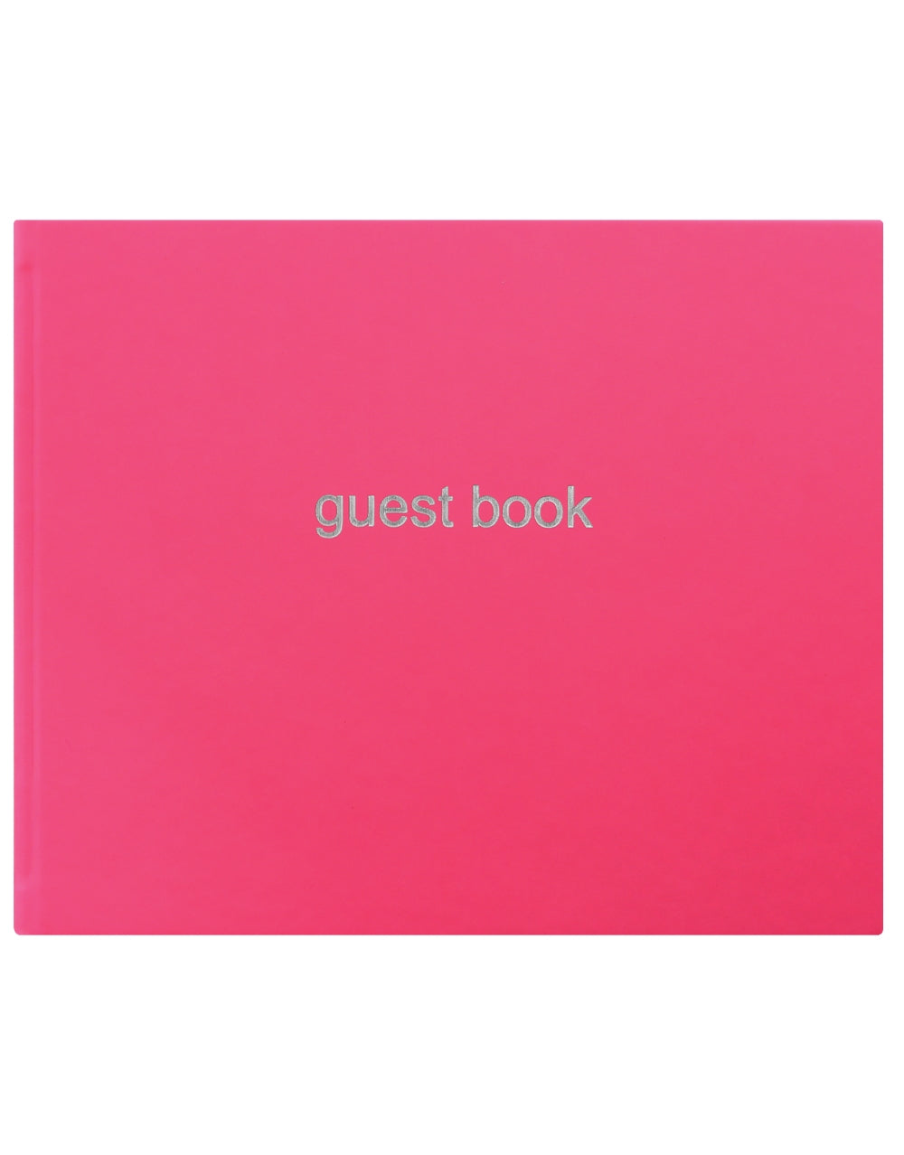 Dazzle Quarto Landscape Ruled Guest Book Pink#colour_dazzle-pink