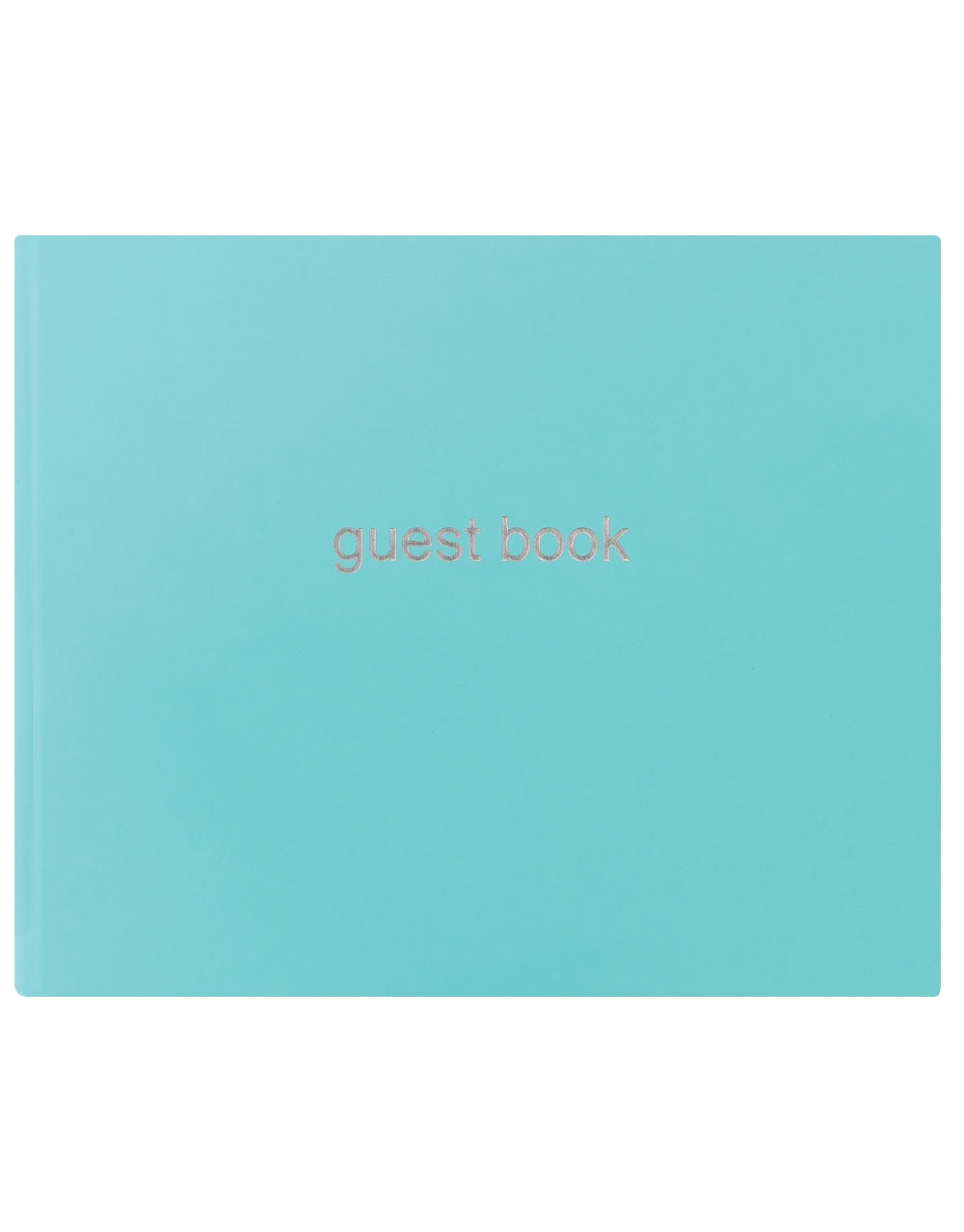 Dazzle Quarto Landscape Ruled Guest Book Turquoise#colour_turquoise