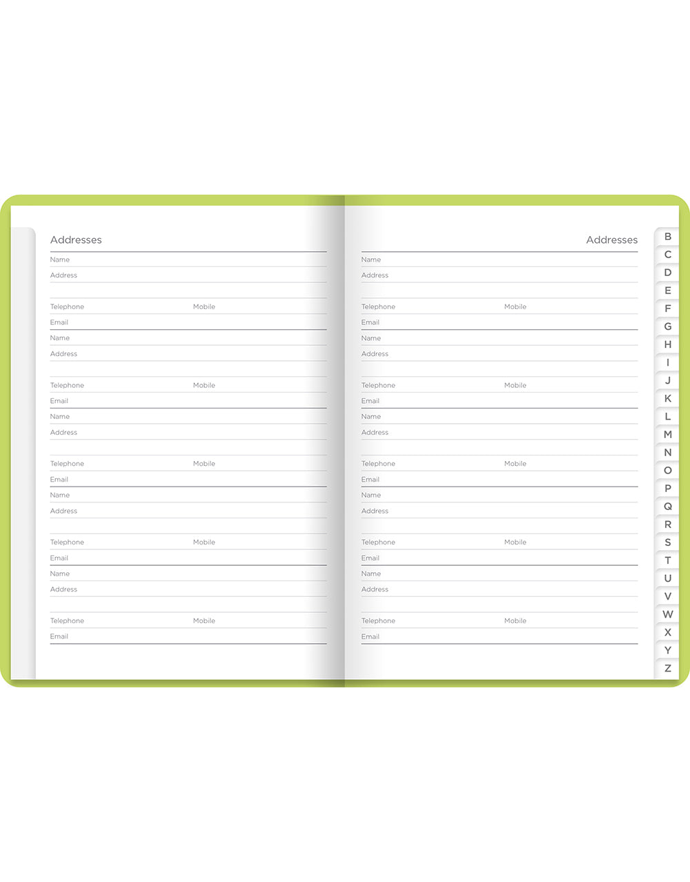 Dazzle A6 Address Book Pear#colour_pear